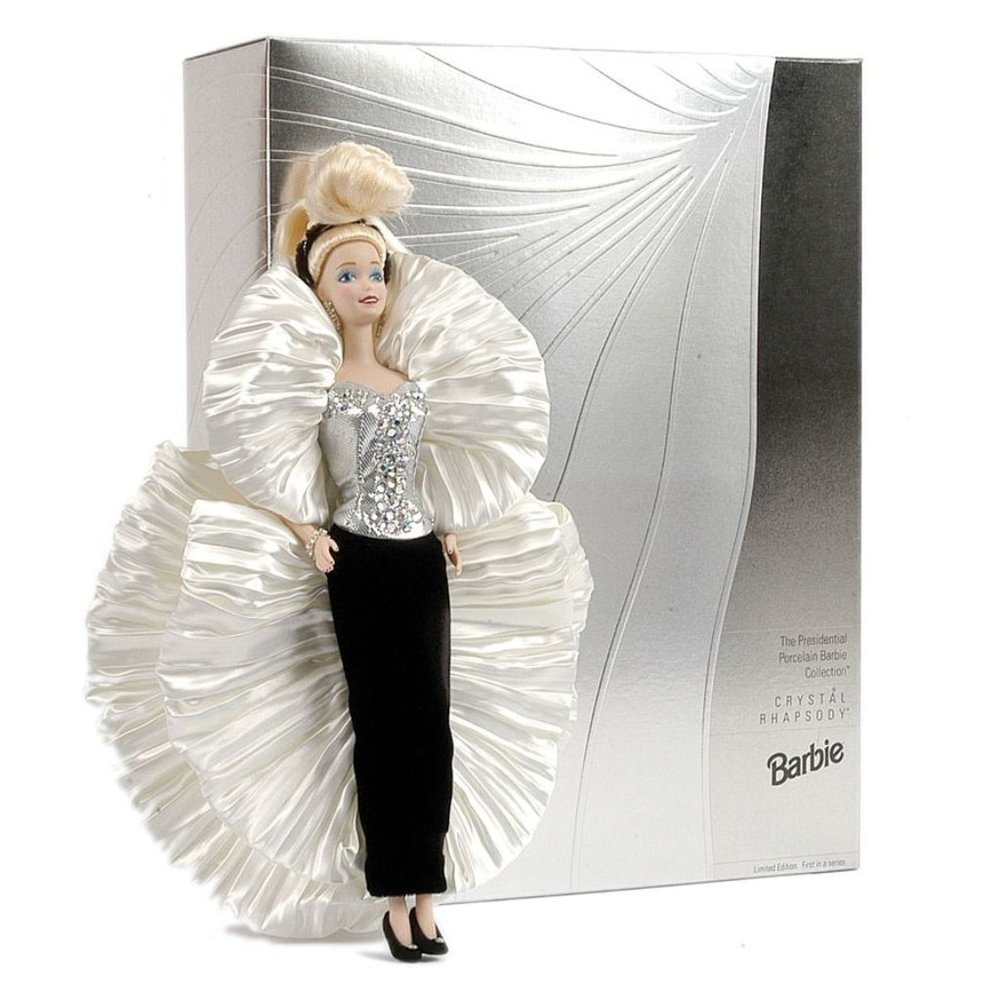 NIB Crystal Rhapsody® Porcelain Barbie® 1992